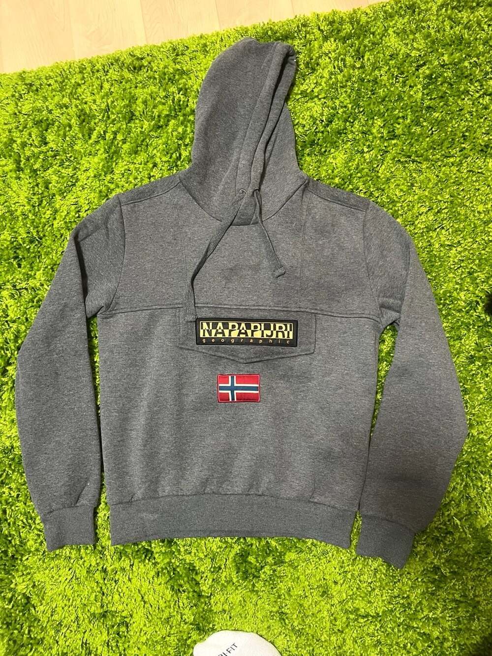 Napapijri Burgee Winter Anorak Hoodie in Grey Melange
